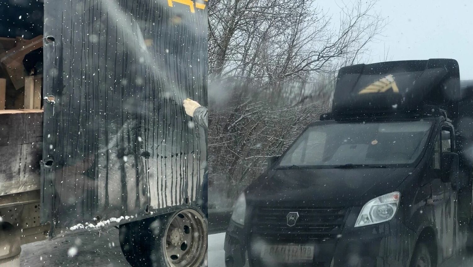 В Боровском грузовик «Деловых линий» въехал в «мост дураков». Фото