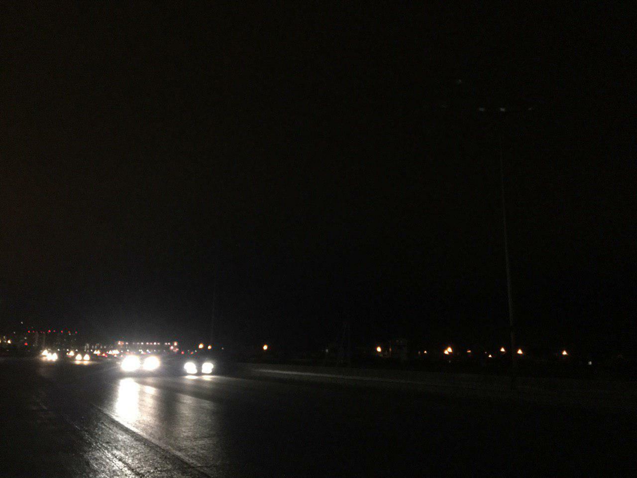В Тюмени на объездной дороге отключились фонари уличного освещения