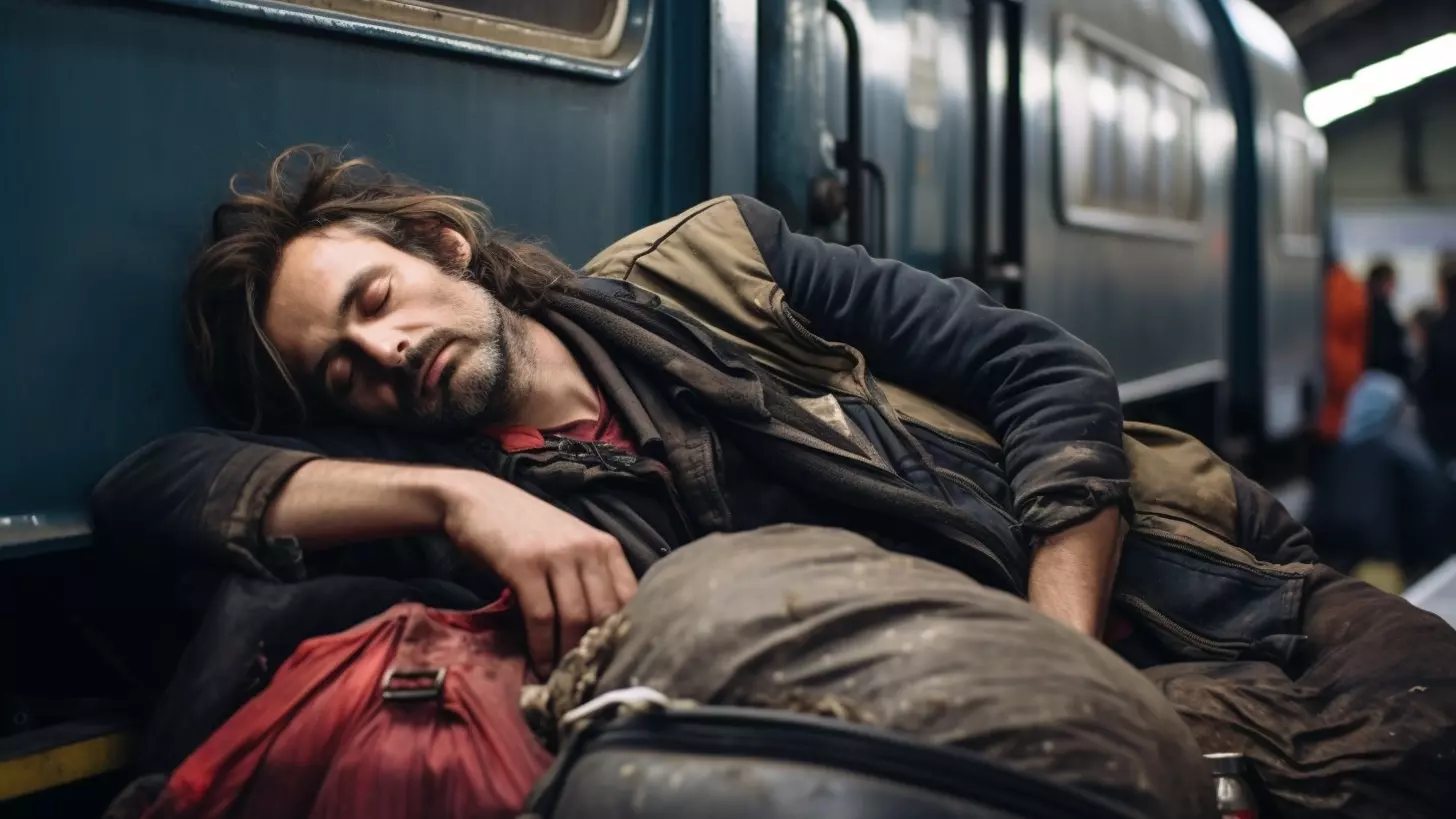 На тюменском железнодорожном вокзале бездомные живут годами