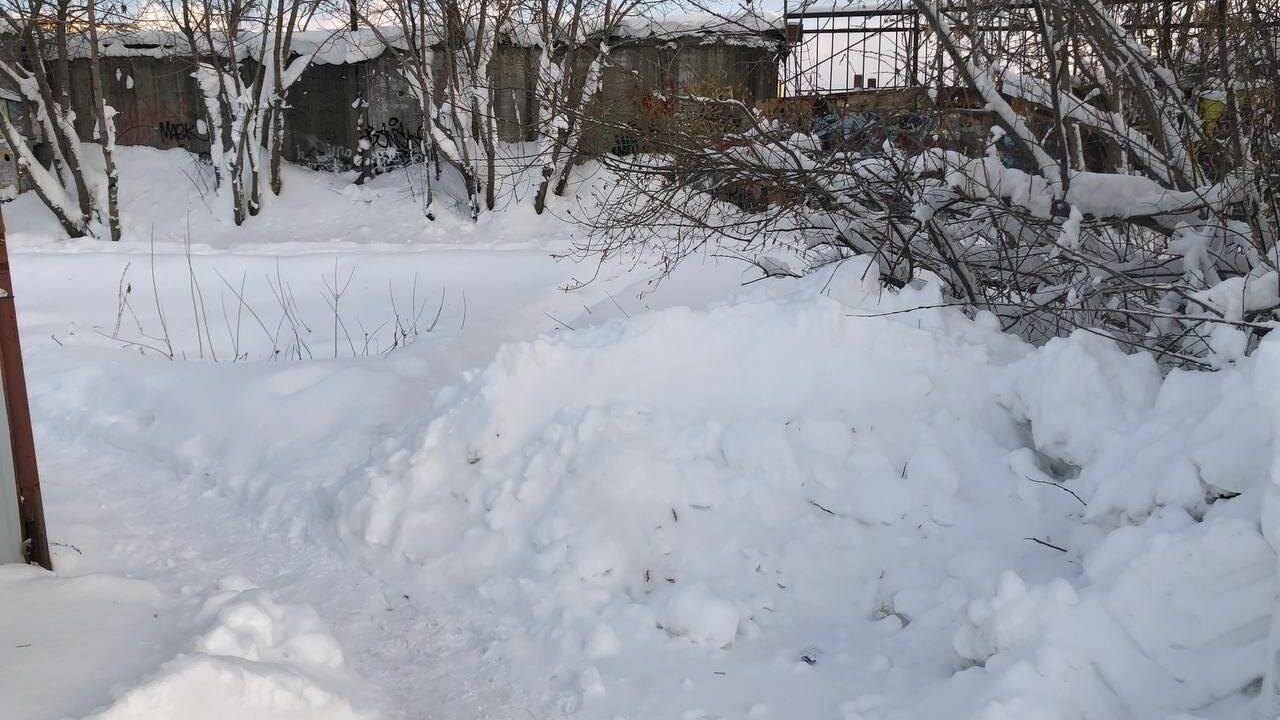 Житель Тюмени обнаружил незаконную свалку снега в районе улицы Кишинёвской