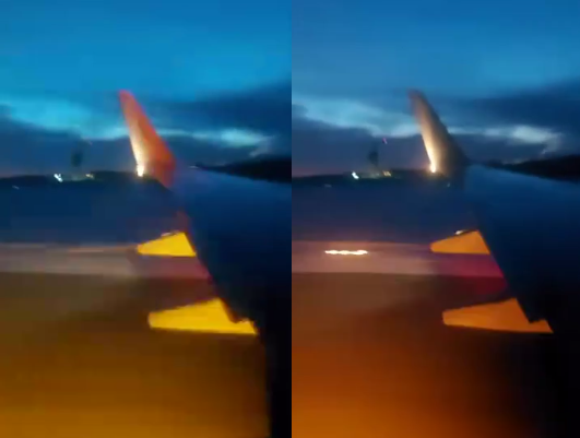 В Тюмени у самолета Utair во время взлета пассажиры увидели пламя и услышали хлопки